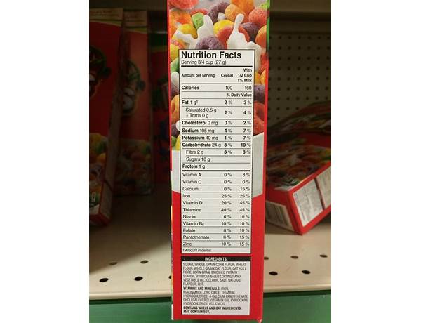 Fruit loops - ingredients