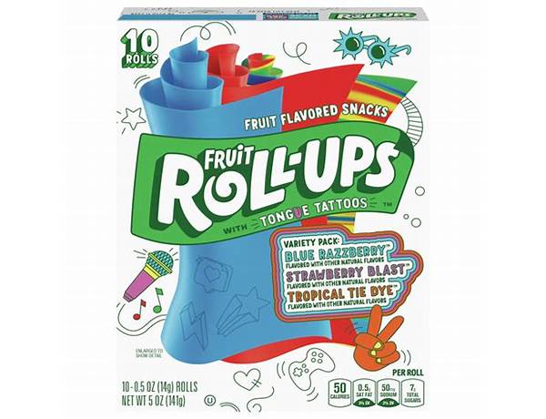 Fruit roll-ups variety pack 10 count food facts