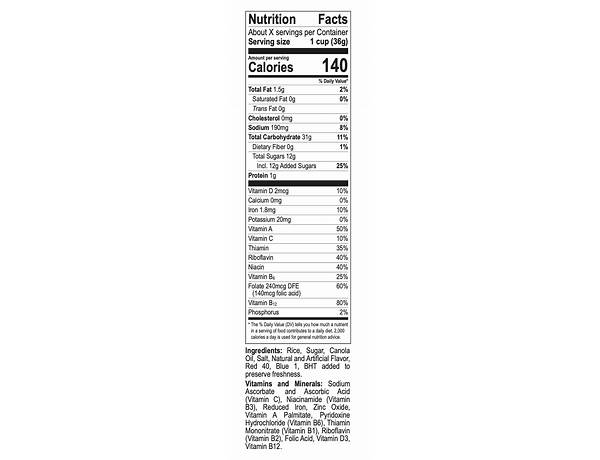 Fruity magic o's food facts