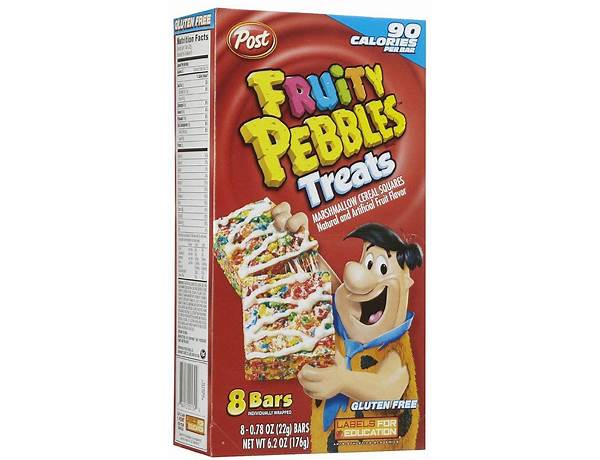 Fruity pebbles marshmallow cereal bars treats - food facts