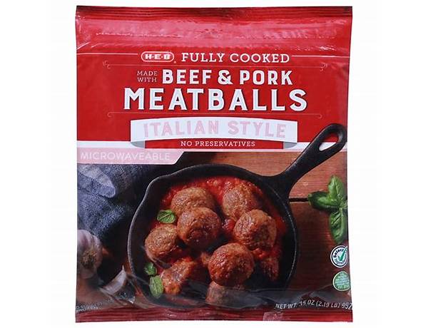 Fully cooked italian style meatballs nutrition facts