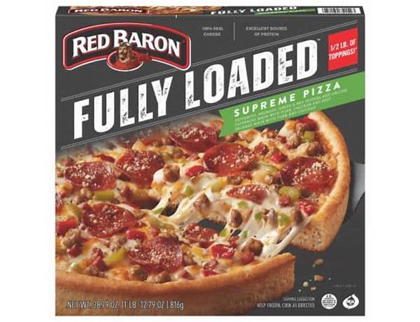 Fully loaded supreme pizza food facts
