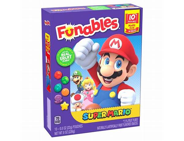 Funables super mario fruit snacks food facts
