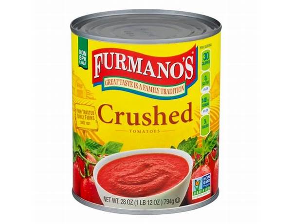 Furmano's, crushed tomatoes food facts