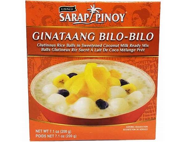 Galinco, sarap pinoy, glutinous rice balls in sweetened coconut milk ready mix food facts