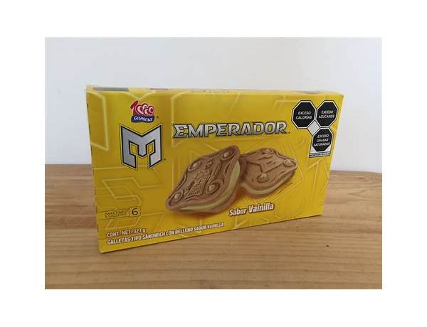 Gamesa emperador vanilla cookies (6-2.3 oz) 14.3 ounce 6 pack box nutrition facts