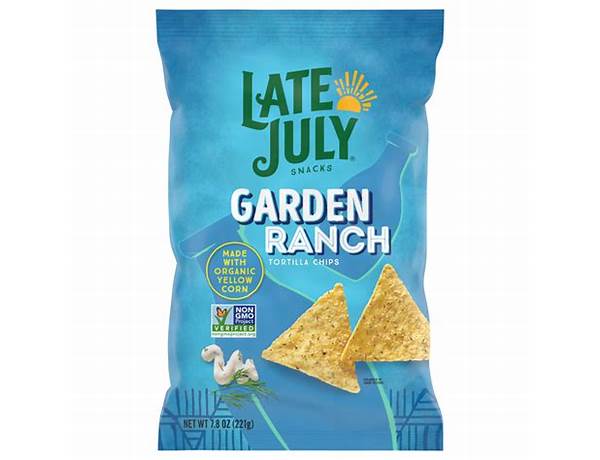 Garden ranch tortilla chips food facts