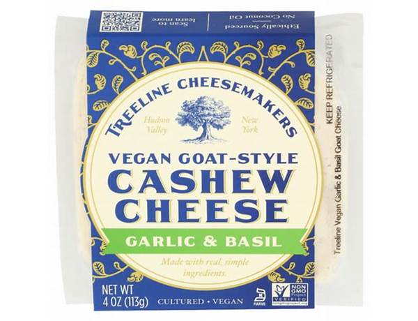 Garlic and basil dairy-free goat cheese food facts