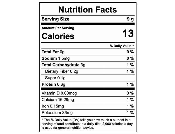 Garlic granulated nutrition facts