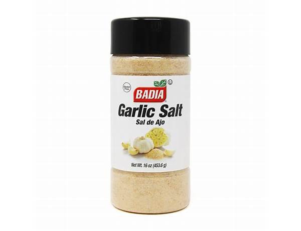 Garlic salt, garlic ingredients