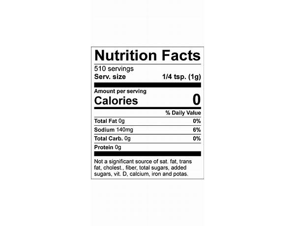 Garlic salt, garlic nutrition facts