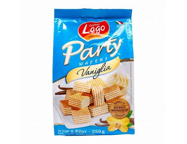 Gastone lago elledi, party wafer with vanilla cream, vaniglia food facts