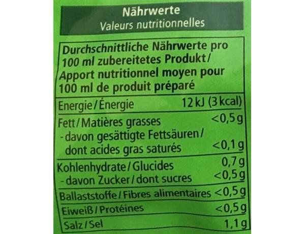 Gemüsebouillon mediterran nutrition facts