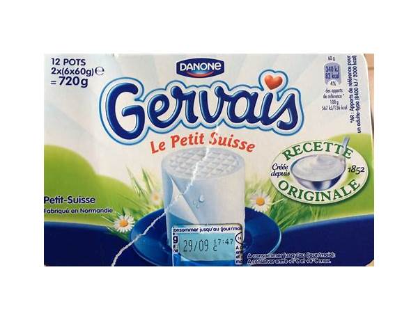 Gervais  le petit suisse nutrition facts