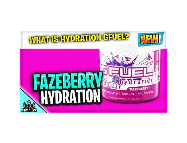 Gfuel fazeberry hydration food facts