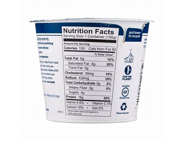 Giant, large curd cottage cheese nutrition facts