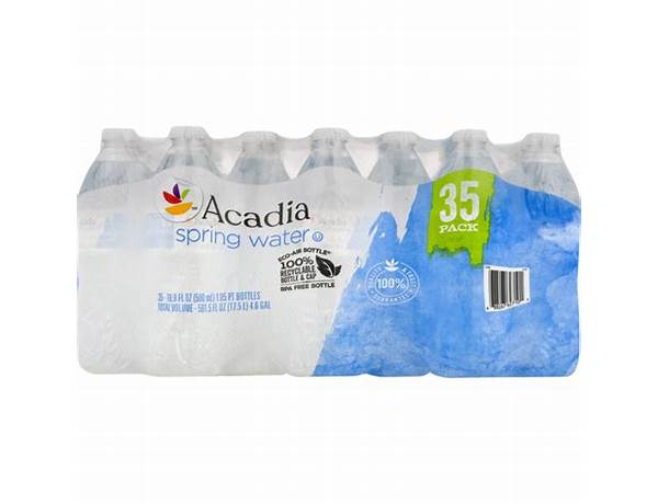Giant acadia spring water natural food facts