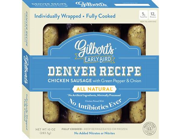Gilbert's early bird denver recipe chicken sausage ingredients