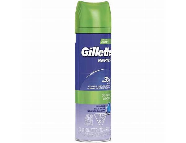 Gillette sensitive shave gel 195ml 2/22 - food facts