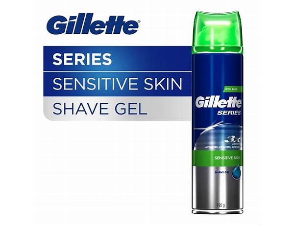 Gillette sensitive shave gel 195ml 2/22 - ingredients