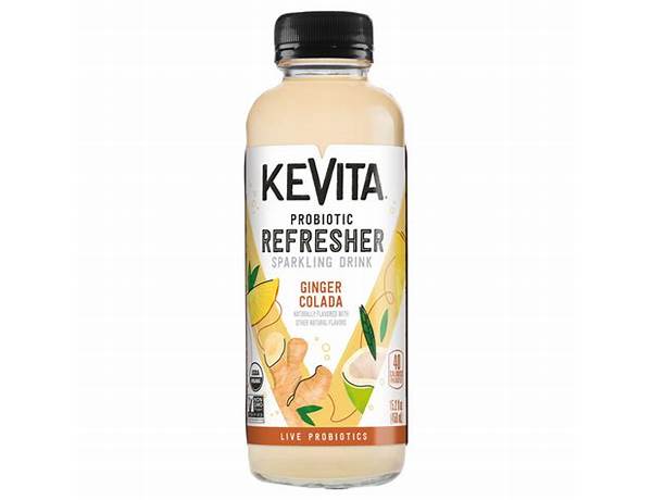 Ginger colada probiotic refresher sparkling drink food facts