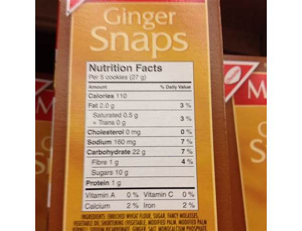 Gingerbread snaps food facts