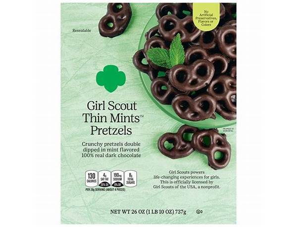 Girl scout thin mints pretzels - food facts