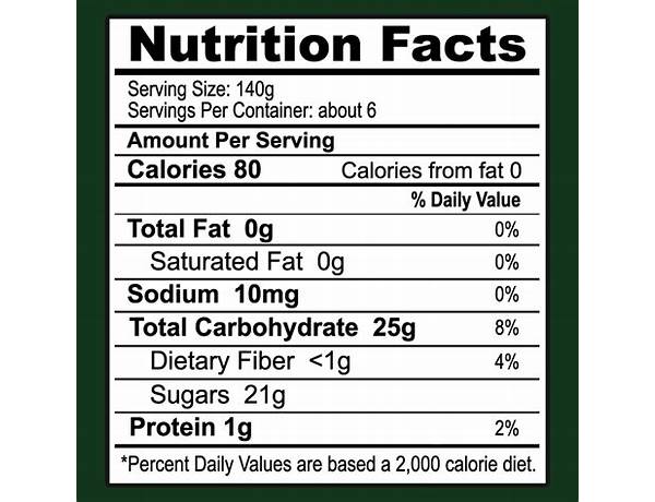 Glowberry nutrition facts