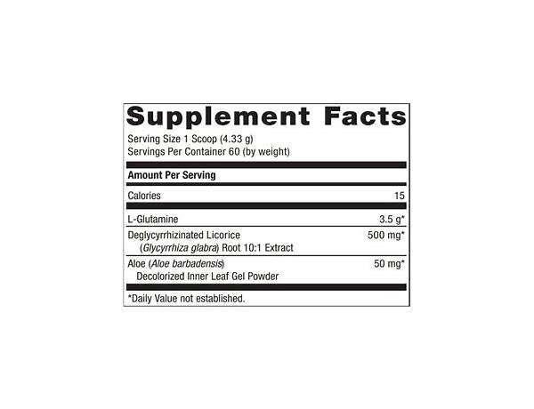 Glutagenics nutrition facts