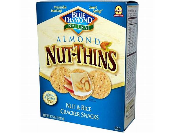 Gluten free almond nut thins food facts