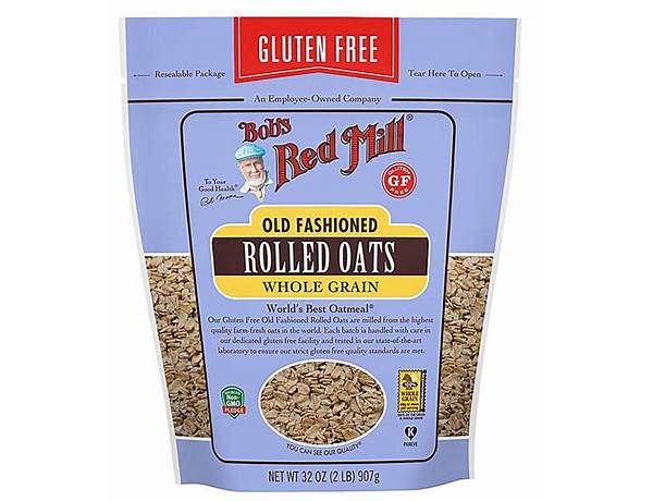 Gluten free old fashioned rolled oats food facts