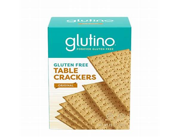 Gluten free table crackers food facts