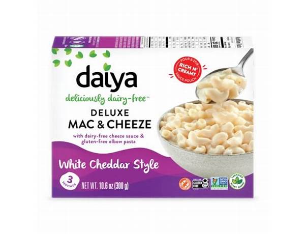 Gluten free white cheddar mac & cheese food facts