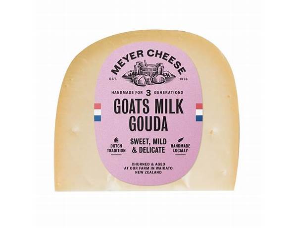 Goat milk gouda style cheese food facts