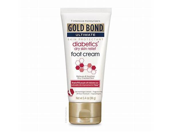 Gold bond diabetics' dry skin relief foot cream nutrition facts