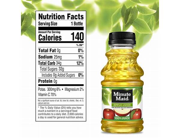 Gold emblem, 100% apple juice nutrition facts