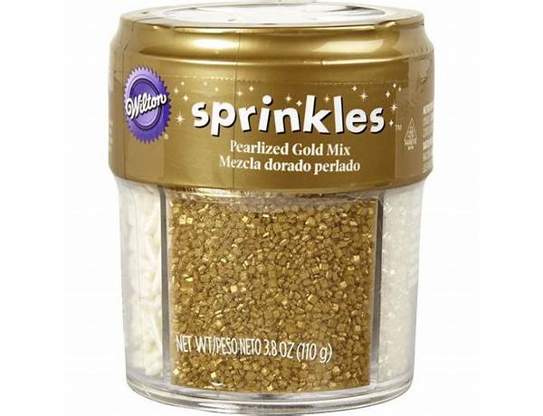 Gold pearlized sugar sprinkles food facts