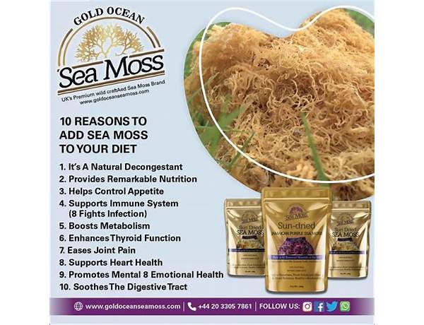 Gold seamoss gel food facts