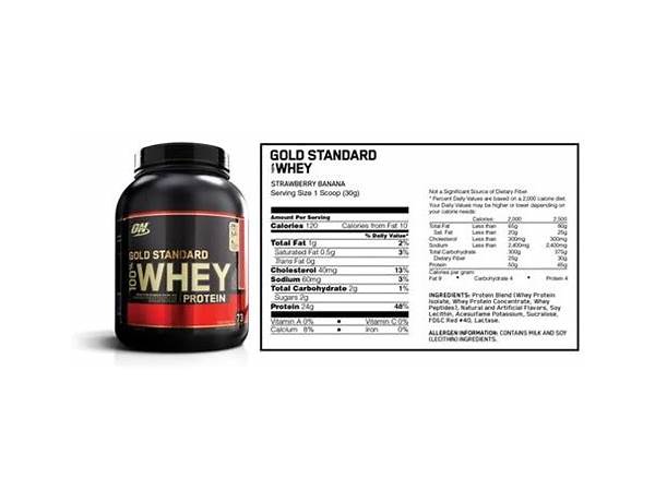 Gold standard whey food facts