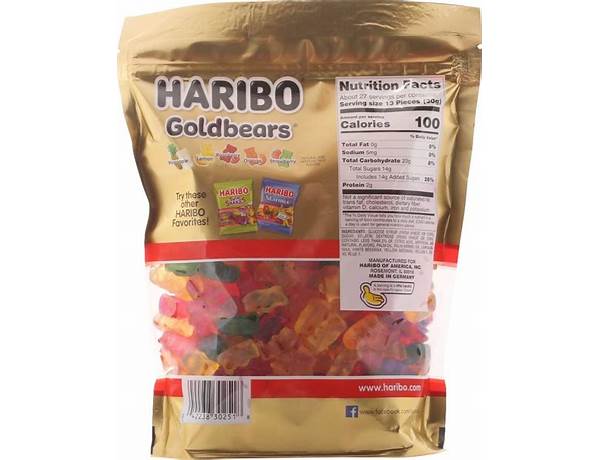 Goldbears gummi candy food facts