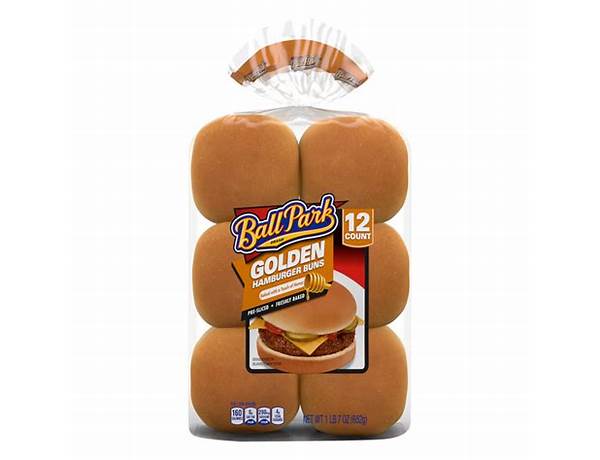 Golden hamburger buns food facts