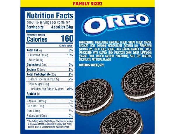 Golden oreo food facts