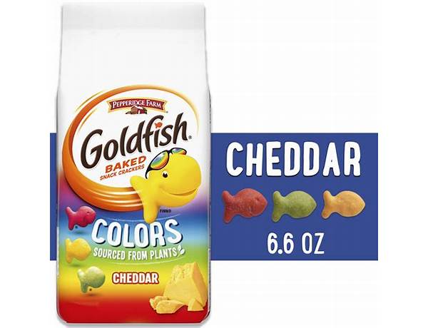 Goldfish baked snack crackers, colors cheddar food facts