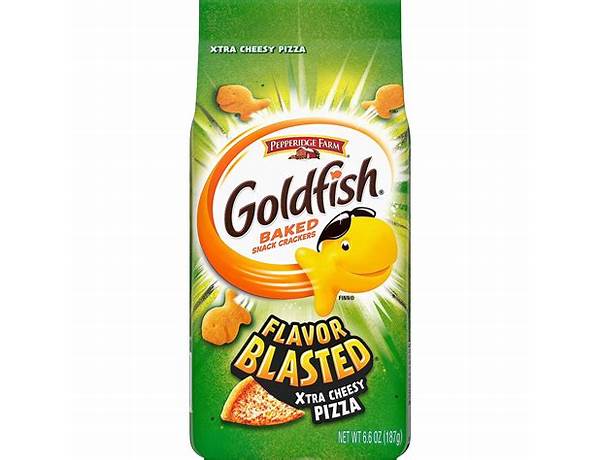Goldfish flavor blasted xplosive pizza crackers food facts