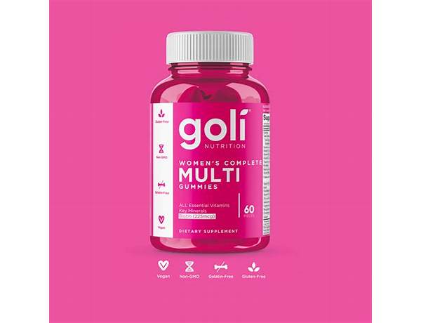Goli womens multivitimsn ingredients