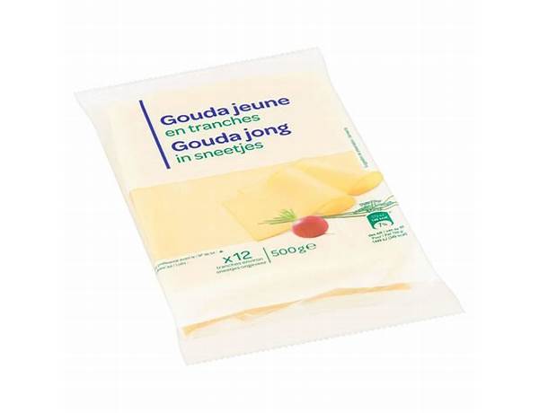 Gouda  jeune en tranches food facts