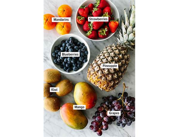 Gourmet fruits ingredients