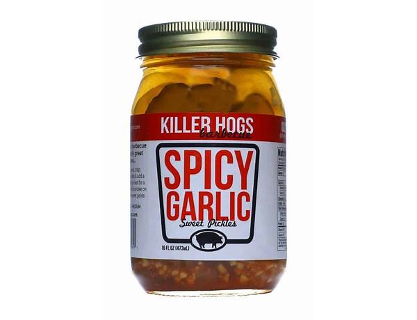 Gourmet spicy garlic pickle chips ounce ingredients