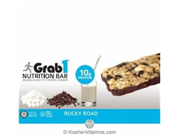 Grab1 protein bar rocky road food facts