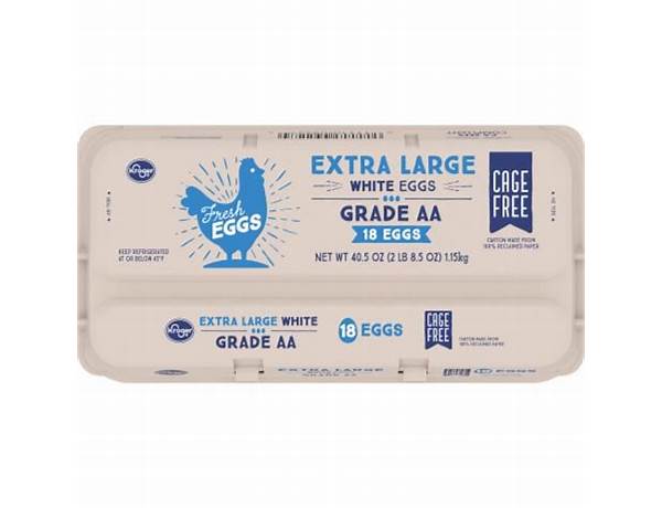 Grade aa large cage free white eggs ingredients